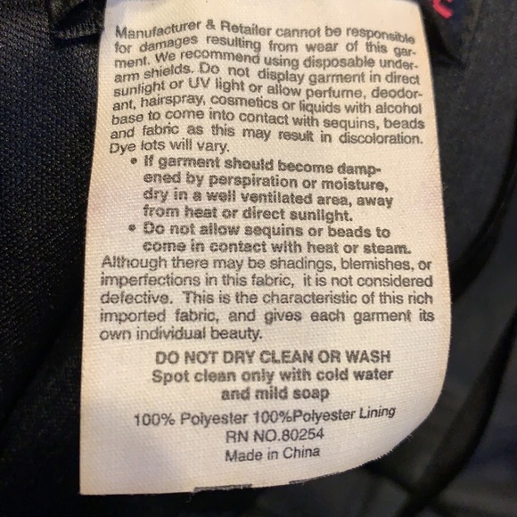 ⚜️🎉💗HP💝💫 long Black formal w/Rhinestone embellishments - Picture 7 of 7